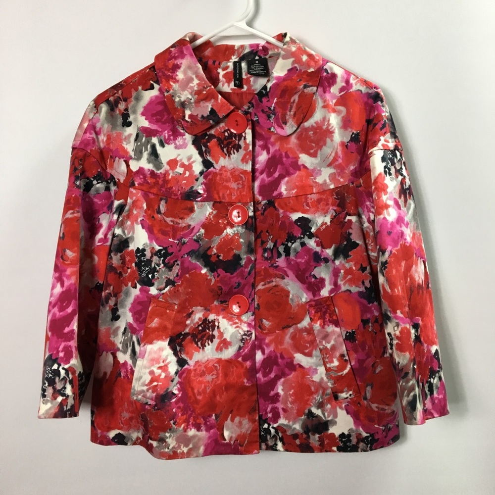 New Direction Jacket Size M Red Black White